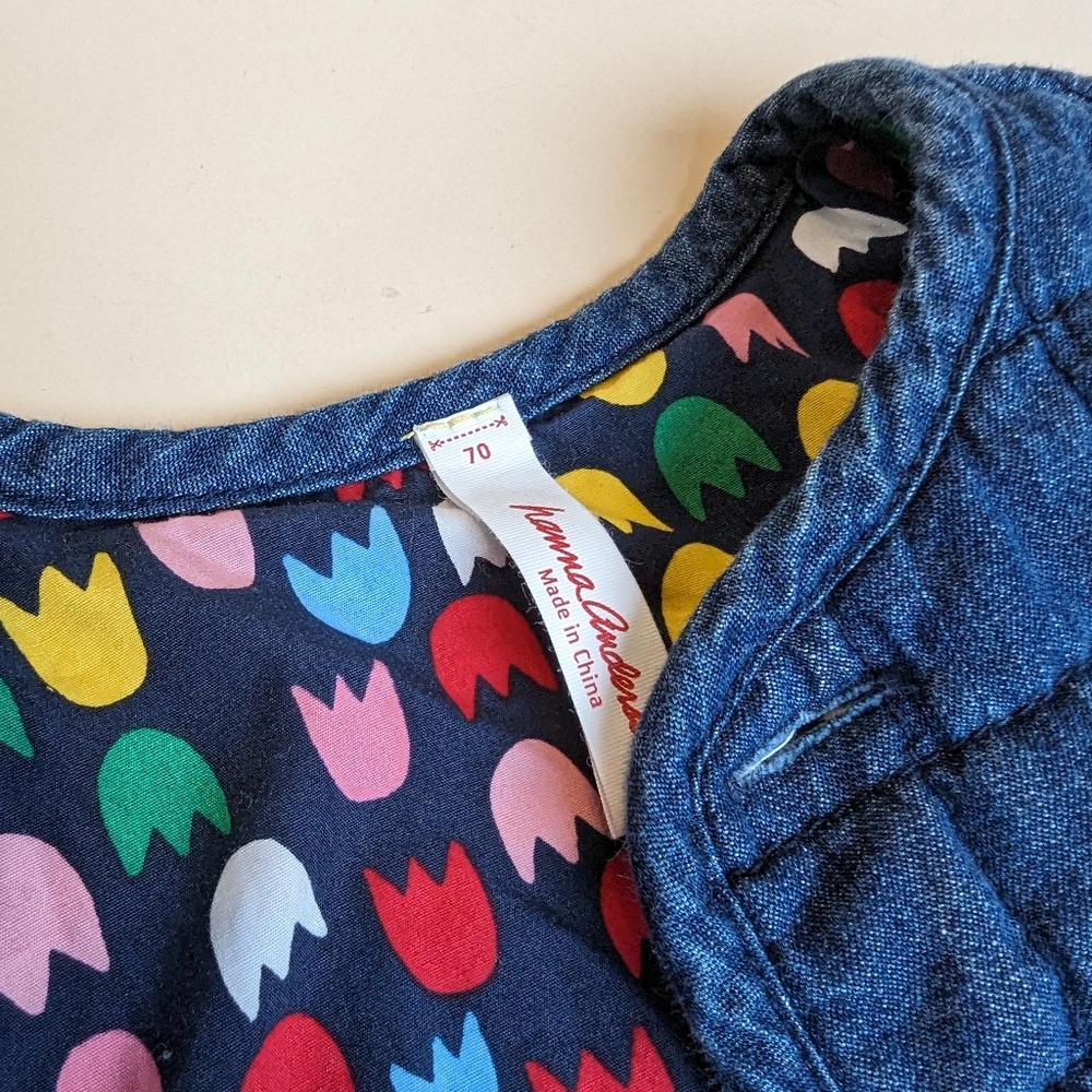 Hanna Andersson Denim Quilted Lined Heart Midweight Jacket for Baby - Picture 6 of 10
